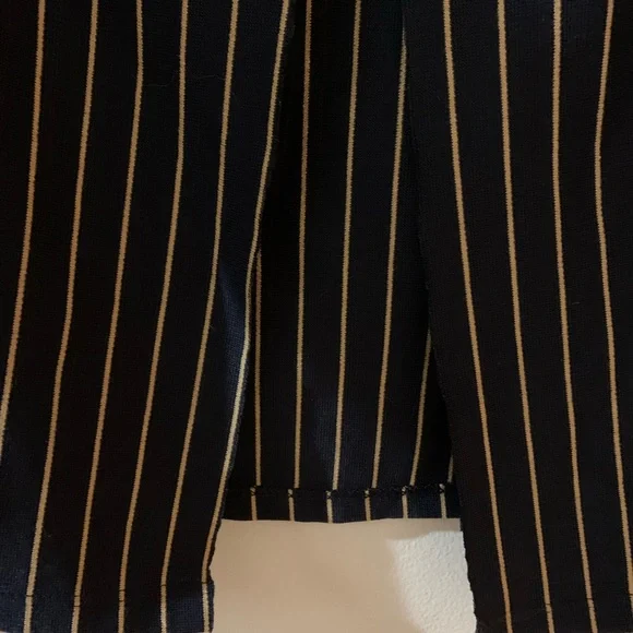 NWT Zara open back top navy & tan stripes size large *see description* - Picture 3 of 8